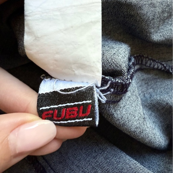 Vintage FUBU Denim Dress Size 16W Y2K Hip Hop Streetwear Long Sleeve - Picture 3 of 12